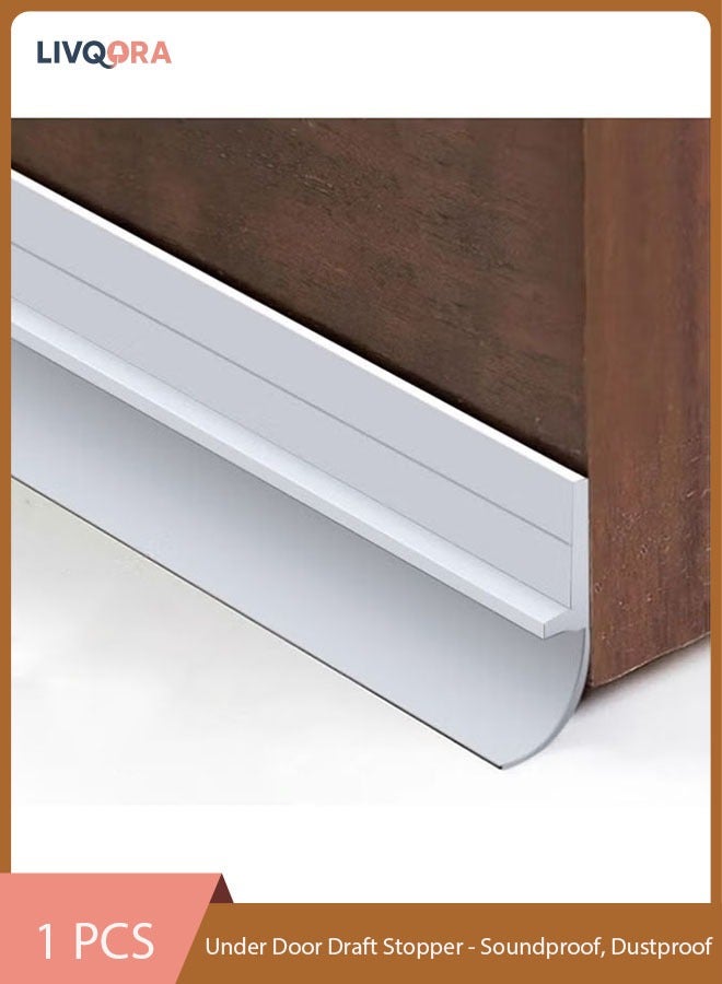 LIVQORA Under Door Draft Stopper - Soundproof, Dustproof, and Windproof Bottom Seal for Interior & Exterior Doors (White, 90x4cm) - Image 1