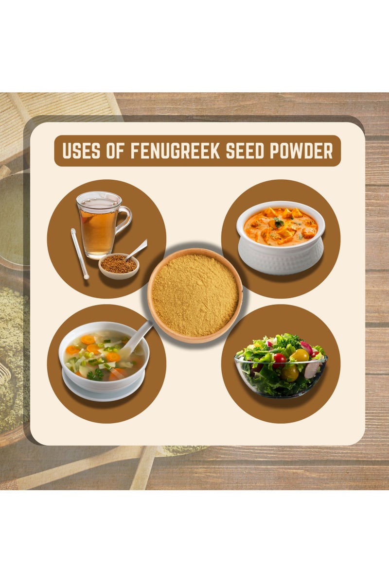 ROOTNRISEBLISS Natural Fenugreek Seed Powder 498g - Pure Methi Herbal Supplement - Non-GMO, Filler-Free - Supports Digestion, Lactation and Hormonal Balance , Ayurvedic Methi Powder for Hair Health - Image 5