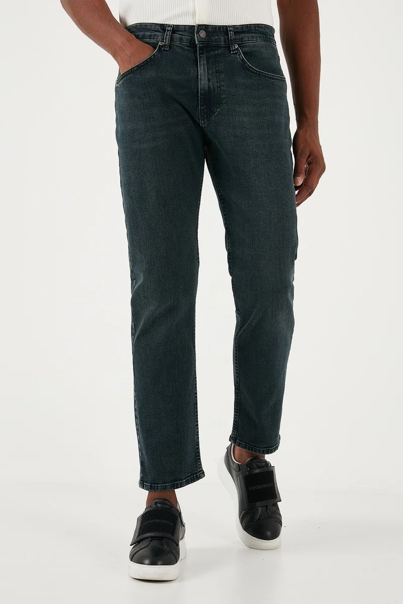 Buratti Stretch Cotton Comfort Fit High Waist Straight Leg Jeans Men's Jeans 4411S09TEXAS