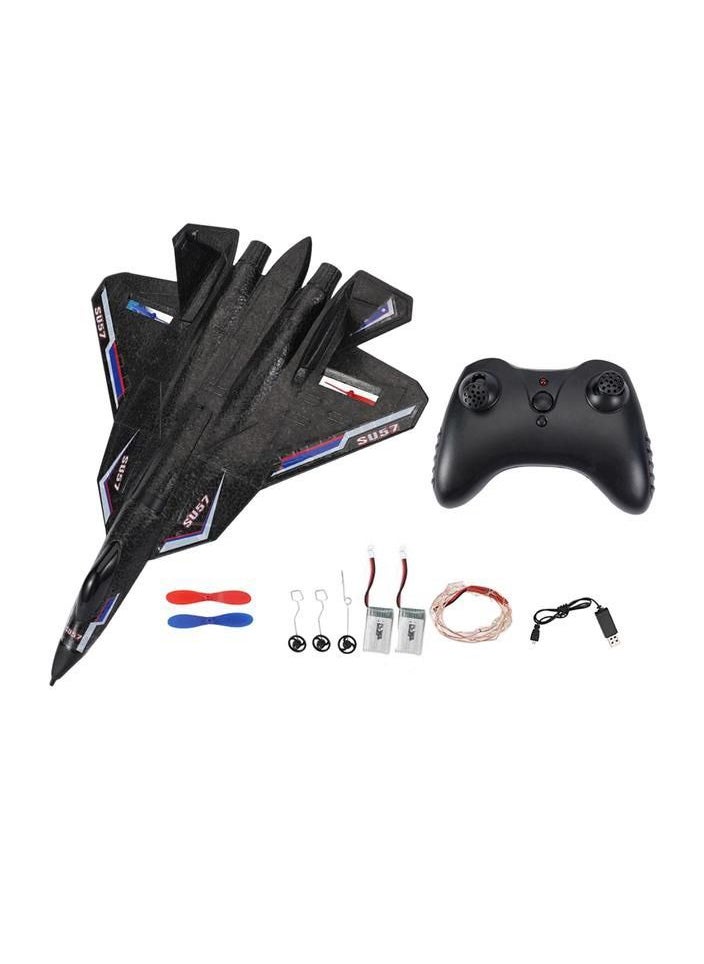AROAQ RC Airplane F22 Land and Air Remote Control Glider RC Aircraft Jet with LED Lights Foam plane Children toys  - Image 1