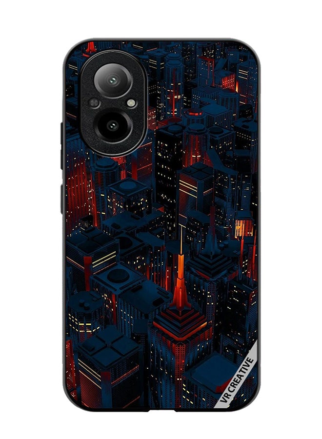 VR CREATIVE Protective Case Cover For Realme C67 4G Dark City Design Multicolour - Image 1