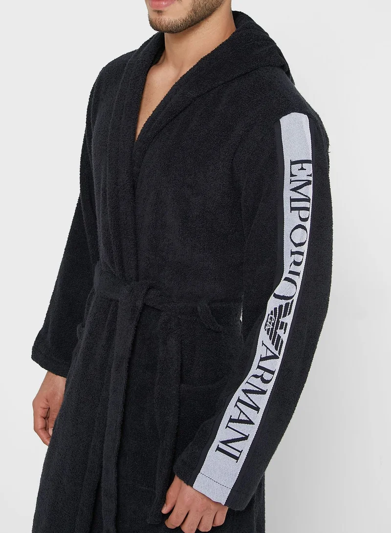 EMPORIO ARMANI Logo Sleeve Robe
