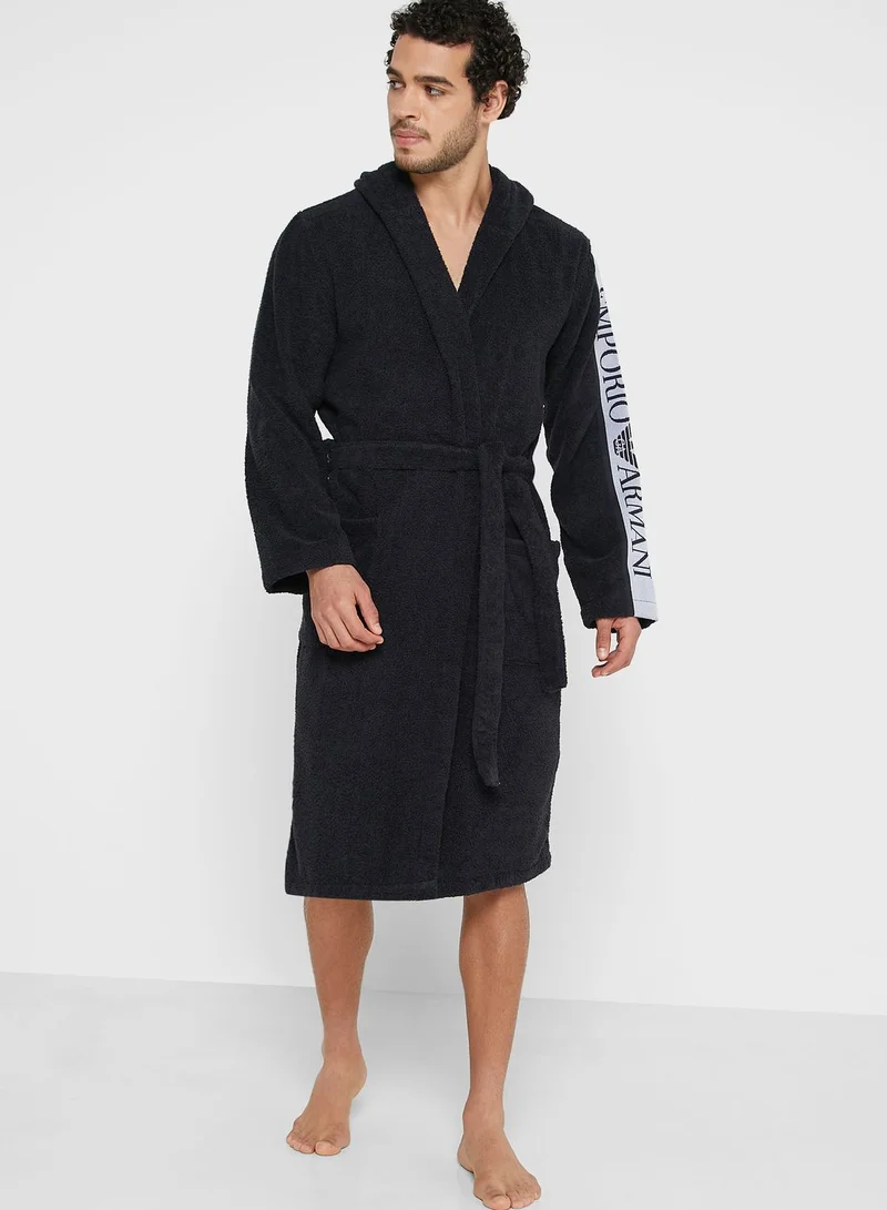 EMPORIO ARMANI Logo Sleeve Robe