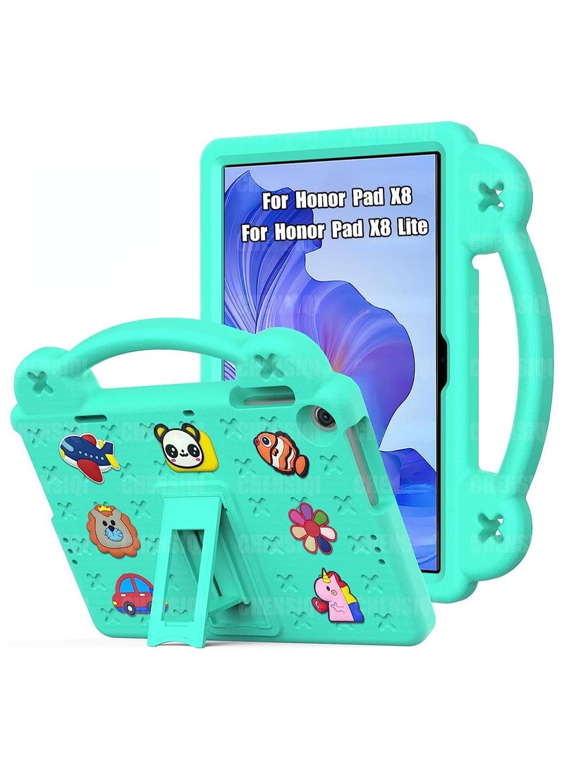 Kids Case Compatible with Honor Pad X8 / X8 Lite 10.1 inch 2022, Heavy Duty EVA Foam Shockproof Cover Kids Proof Tablet Case with Stand - Image 1