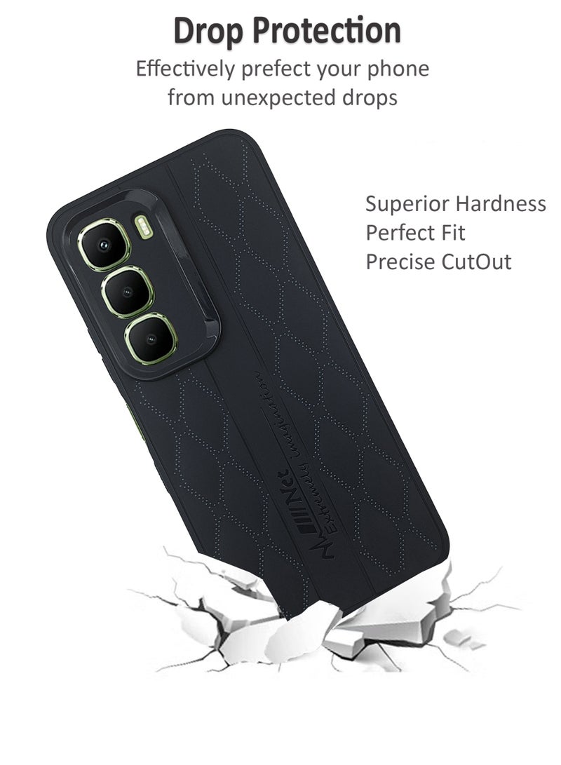 Waldic Infinix Hot 60i Premium Case | Premium Silicone Case Cover Designed for Infinix Hot 60i | Infinix Hot 60i Case Camera and Drop Protection Thin Protective Back Cover Case for Infinix Hot 60i - Black - Image 2