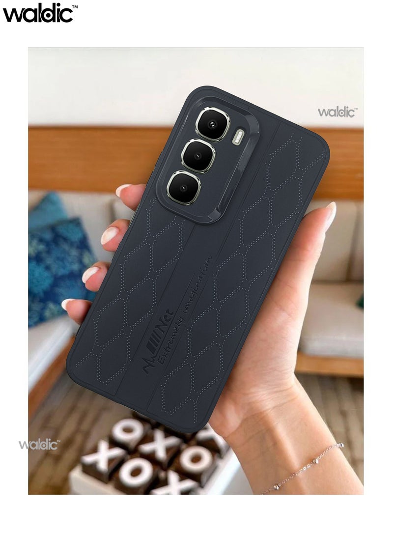 Waldic Infinix Hot 60i Premium Case | Premium Silicone Case Cover Designed for Infinix Hot 60i | Infinix Hot 60i Case Camera and Drop Protection Thin Protective Back Cover Case for Infinix Hot 60i - Black - Image 5