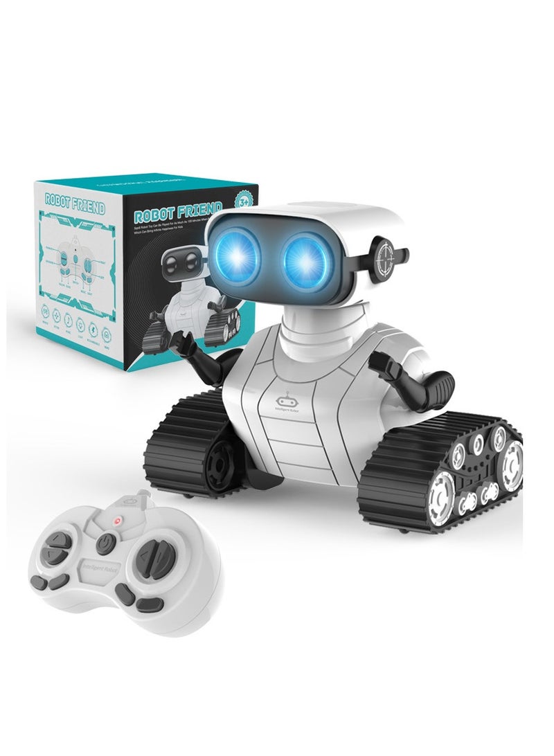 Robot Toys, Rechargeable Remote Control Robot Toys for Kids, 2.4Ghz RC Robot Toys with Music and LED Eyes - Image 1