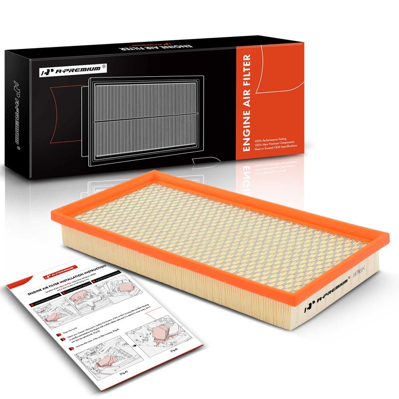 A-Premium APremium Engine Air Filter Compatible with Dodge Dakota Durango Ram 1500 2500 3500 Jeep Cherokee Comanche Wagoneer Ram Dakota 19972011 Replace 53004383