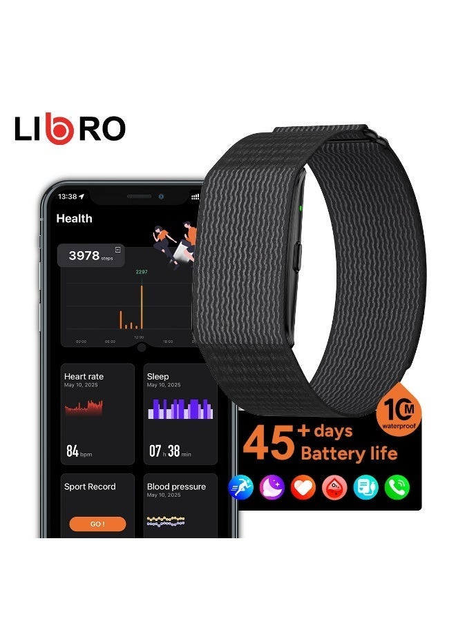 Libro Fitness Tracker Smart Bracelet Grey, Blood Pressure Monitor, Heart Rate & SpO2 Tracking, Sleep Monitor, 60 Days Battery Life, 10M Waterproof, Activity Tracker – LIBRO NURU Grey - Image 3