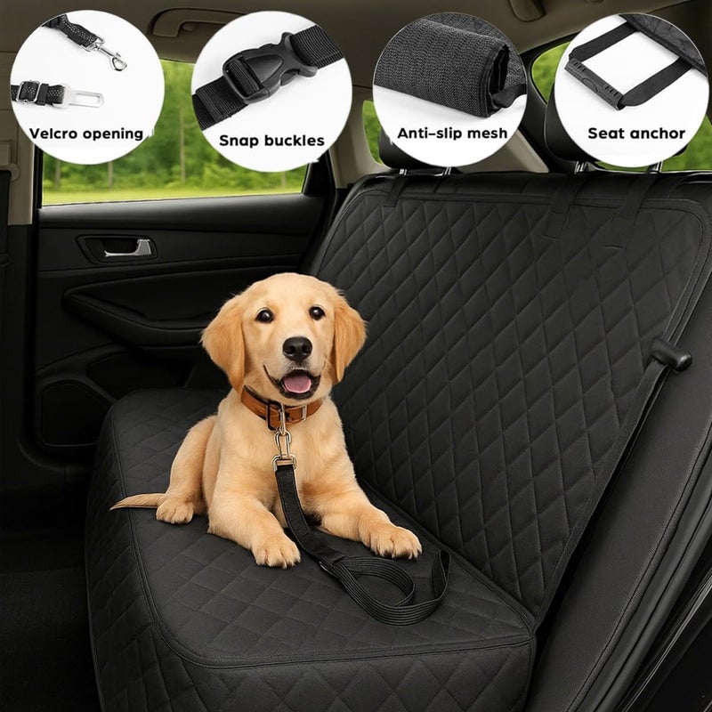 fidozen Waterproof Dog Car Seat Cover with Belt for Back Seat - Washable Pet Protector Accessories for Cars, Trucks, SUVs, and Bench Seats - Auto Backseat Hammock for Small & Large Dogs - Image 5
