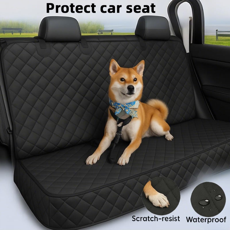 fidozen Waterproof Dog Car Seat Cover with Belt for Back Seat - Washable Pet Protector Accessories for Cars, Trucks, SUVs, and Bench Seats - Auto Backseat Hammock for Small & Large Dogs - Image 2