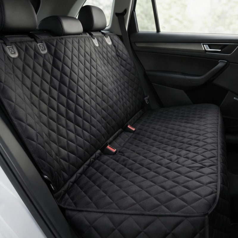 fidozen Waterproof Dog Car Seat Cover with Belt for Back Seat - Washable Pet Protector Accessories for Cars, Trucks, SUVs, and Bench Seats - Auto Backseat Hammock for Small & Large Dogs - Image 1
