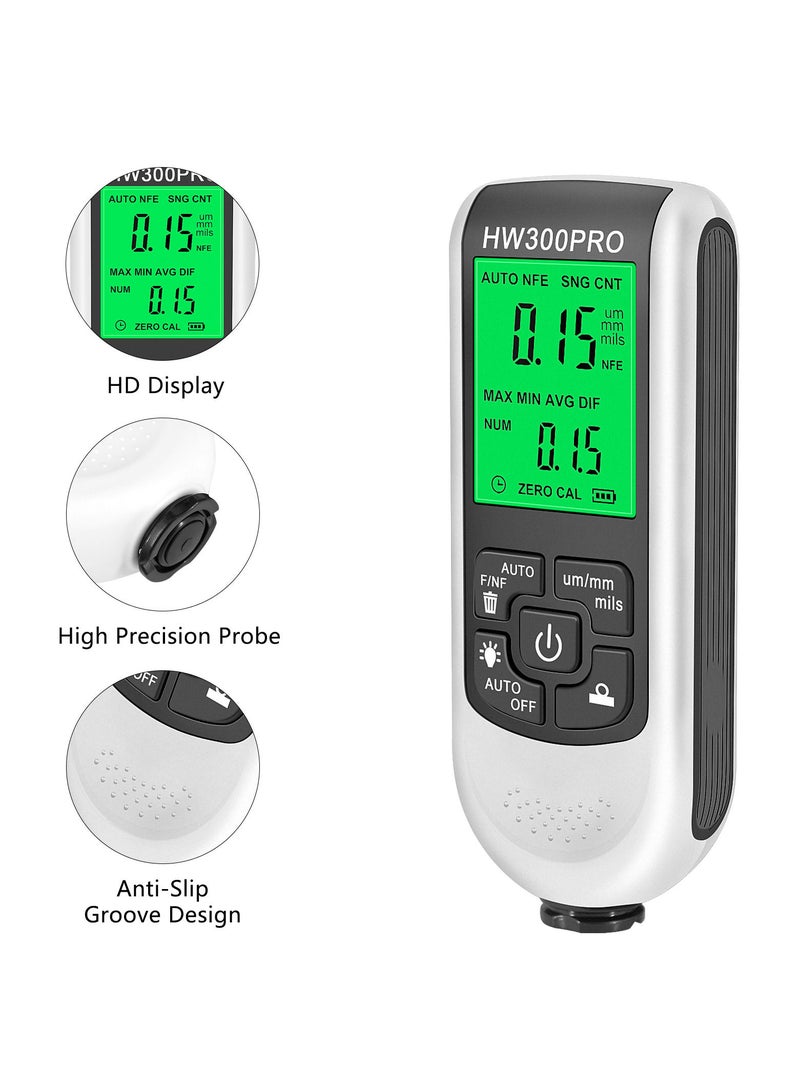0-2000UM Thickness Gauge High Precise LCD Digital Automobile Film Thickness Meter - Image 3