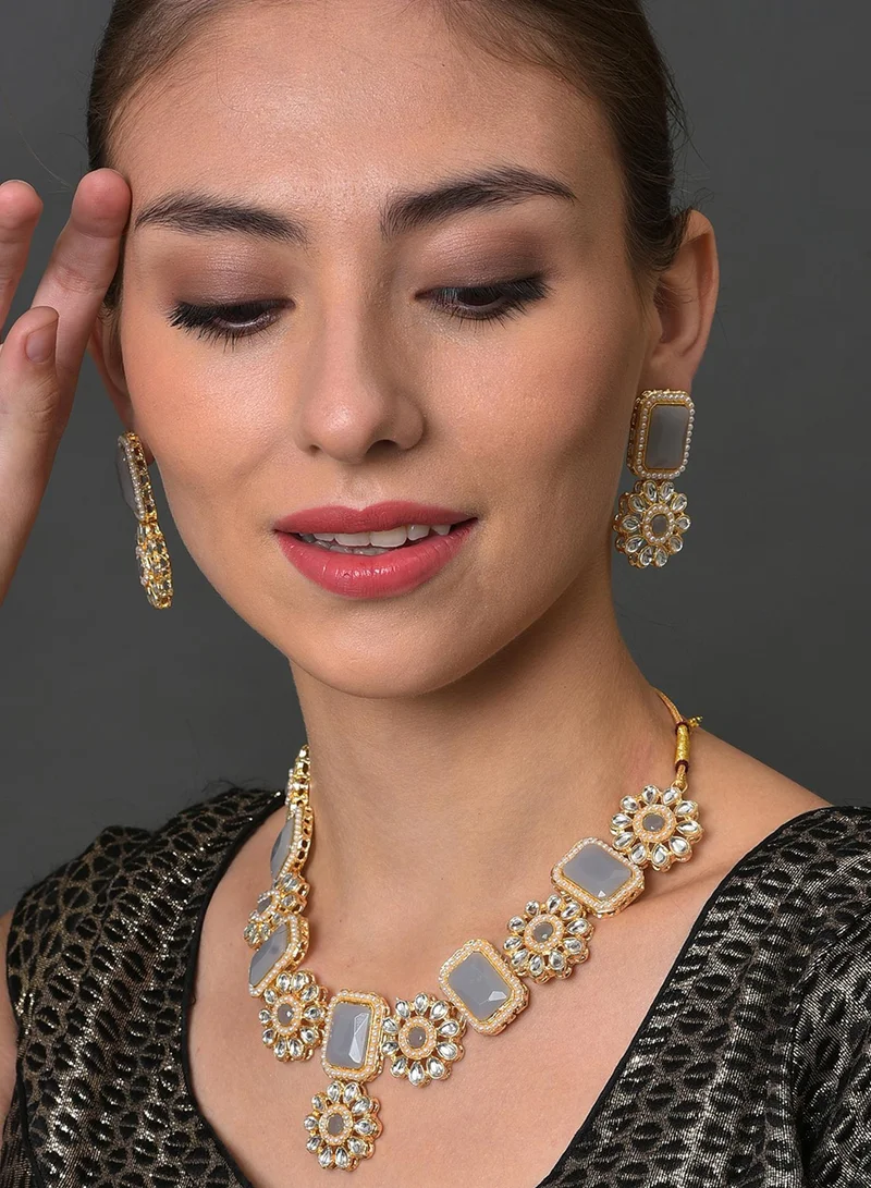 سوهي طقم مجوهرات صناعية مرصع بالأحجار