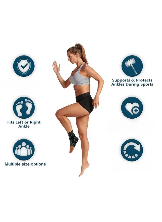 1 Pc Orange Compression Ankle Sleeve Brace Wrap Support Breathable Stabilizing Ankle Support Strap Prevent Re Injury Reduce Swelling - Image 5