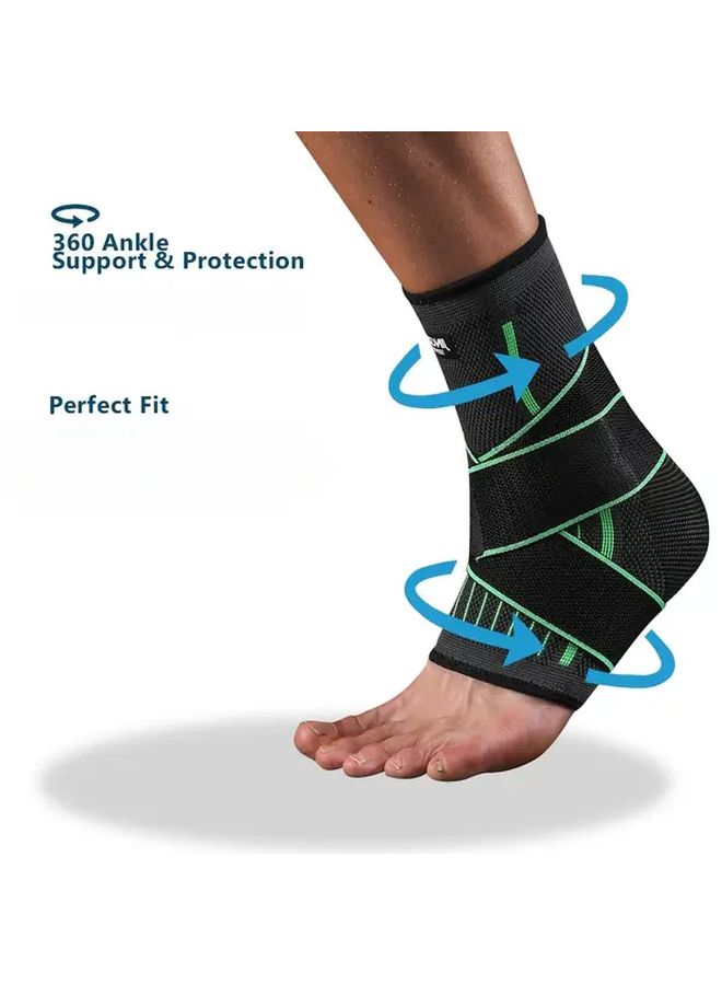 1 Pc Orange Compression Ankle Sleeve Brace Wrap Support Breathable Stabilizing Ankle Support Strap Prevent Re Injury Reduce Swelling - Image 3