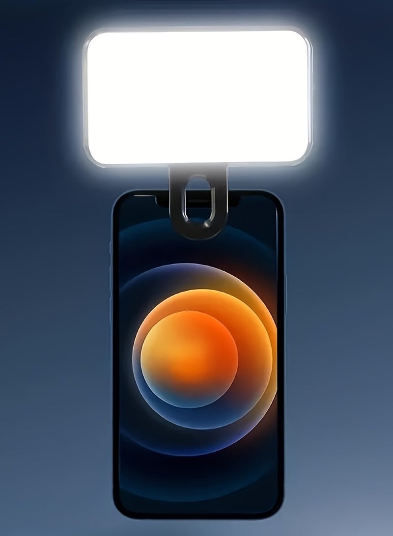 Rechargeable Selfie Light, Clip-on LED Ring Light for Phone, Laptop, Tablet and Computer, Portable Phone Light for Selfie/Video Conference/Zoom Call/Photography/Makeup/Picture  - Image 1