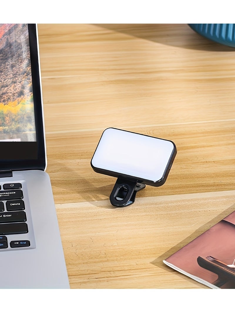 Rechargeable Selfie Light, Clip-on LED Ring Light for Phone, Laptop, Tablet and Computer, Portable Phone Light for Selfie/Video Conference/Zoom Call/Photography/Makeup/Picture  - Image 4