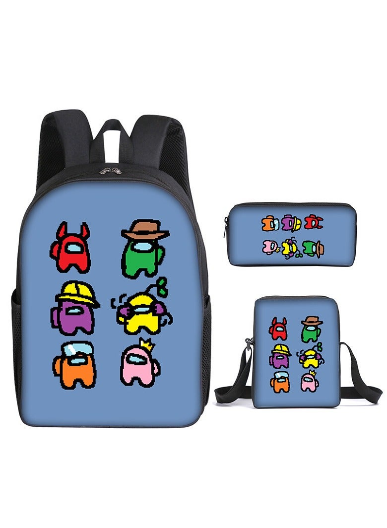 Among Us Backpack For Primary And Secondary School Students Three-Piece Set 29*16*42cm