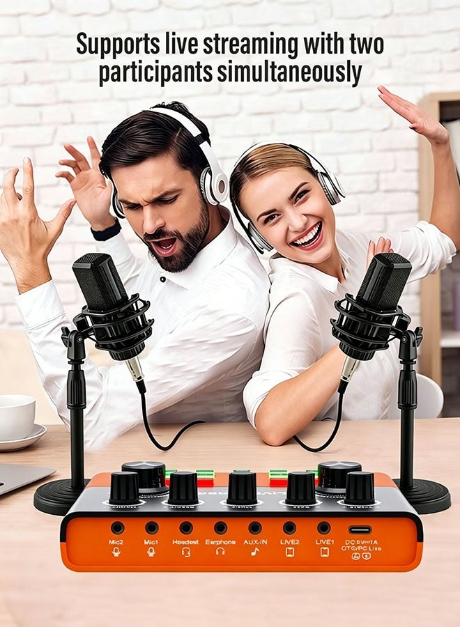باور_لايف بطاقة صوت F993 للبث المباشر، خلاط مباشر، شريحة معالجة الإشارات الرقمية، عشرة أصوات محيطة، أربعة أنواع من تغييرات الصوت، بث مباشر، خلاط دي جي، تسجيل موسيقى، غيتارات، والمزيد - Image 4