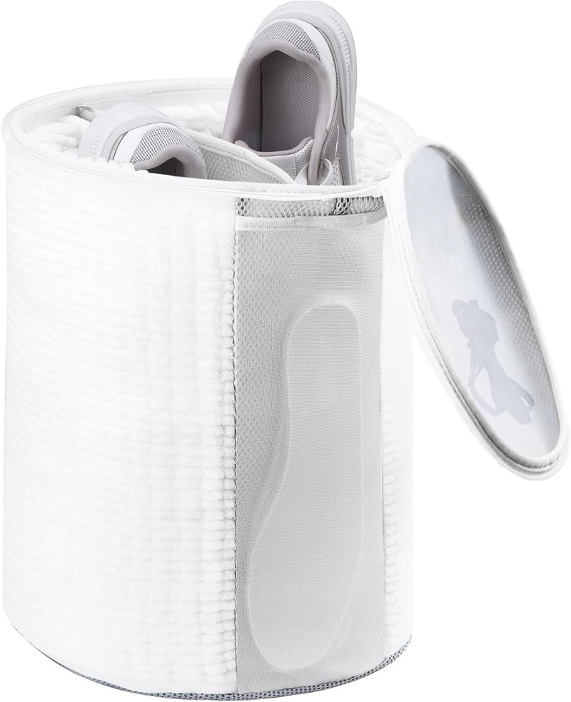Teletrogy حقيبة أحذية كبيرة من للغسالة، تصميم ذو منطقتين، 2 جيب شبكي، غسيل في خطوة واحدة لتنظيف كامل، سحاب غير مرئي متين، حقيبة لغسل الأحذية والأحذية الرياضية، ضروريات منزلية وسكن جامعي، أبعاد: 9.45" x 13.8" - Image 1