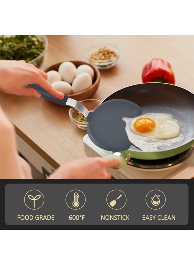 Silicone Spatula Turner Set of 3, 600F Heat Resistant Cooking Spatulas for Nonstick Cookware, Large Flexible Kitchen Utensils BPA Free Rubber Spatula Set for Egg, Pancake, Fish, Burger - Image 3