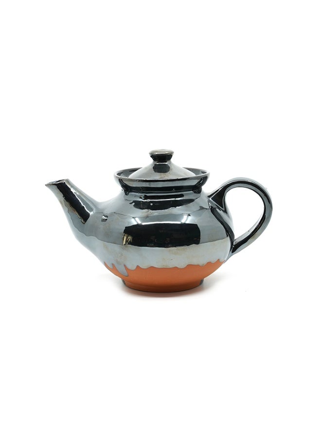 ARK Dirtique Black Glazed Terracotta Tea Set of 9, Clay Tea Set for Chai, Herbal Tea & Coffee, Complete Tea Set with Cups, Saucers & Kettle, Durable, Easy to Maintain & Chemical-Free - Image 3