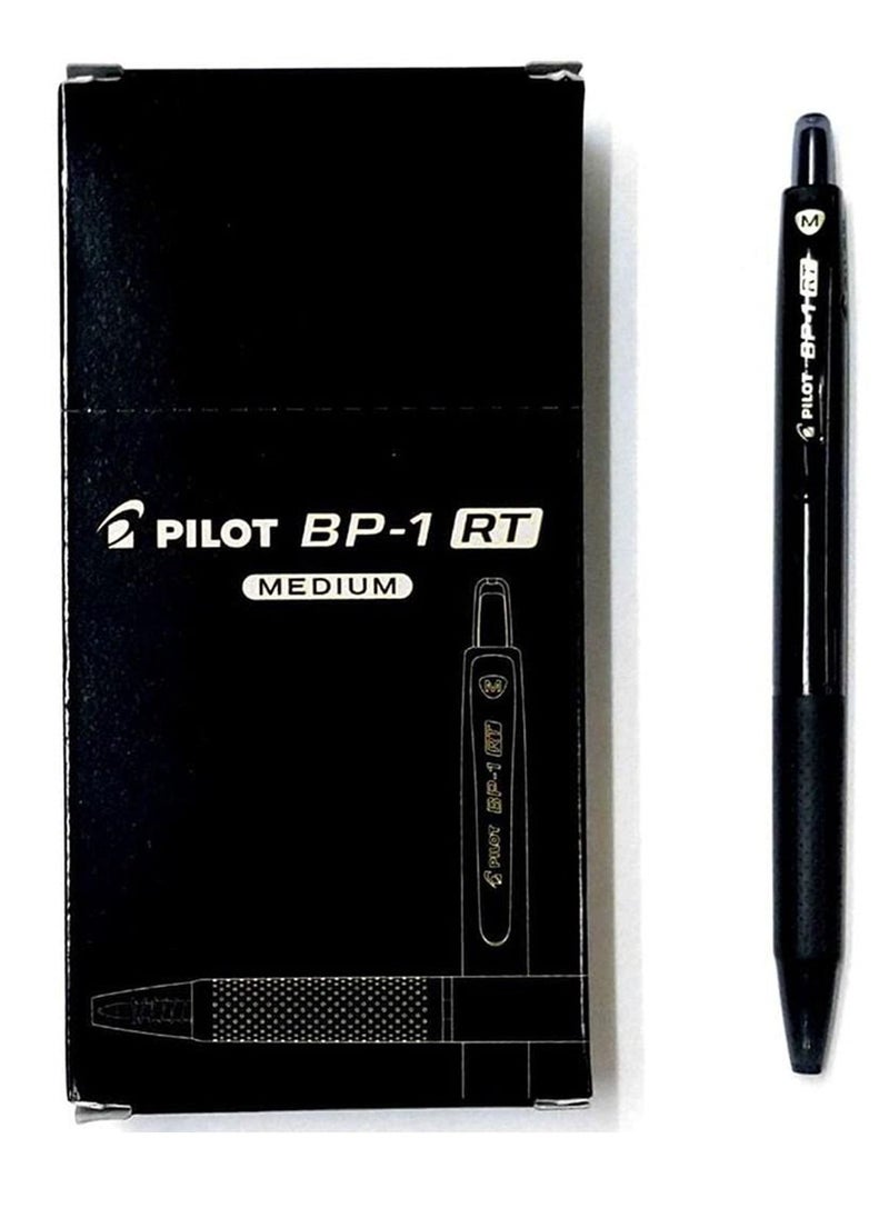 PILOT - 12-Piece Retractable Ballpoint Pen Medium Tip Black Ink - Image 1