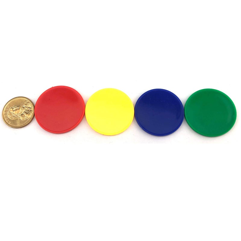 Smartdealspro Set of 100 1 1/2 Inch Opaque Poker Chips Plastic Learning Counters Game Tokens with Storage Box (4-Colors) - Image 2