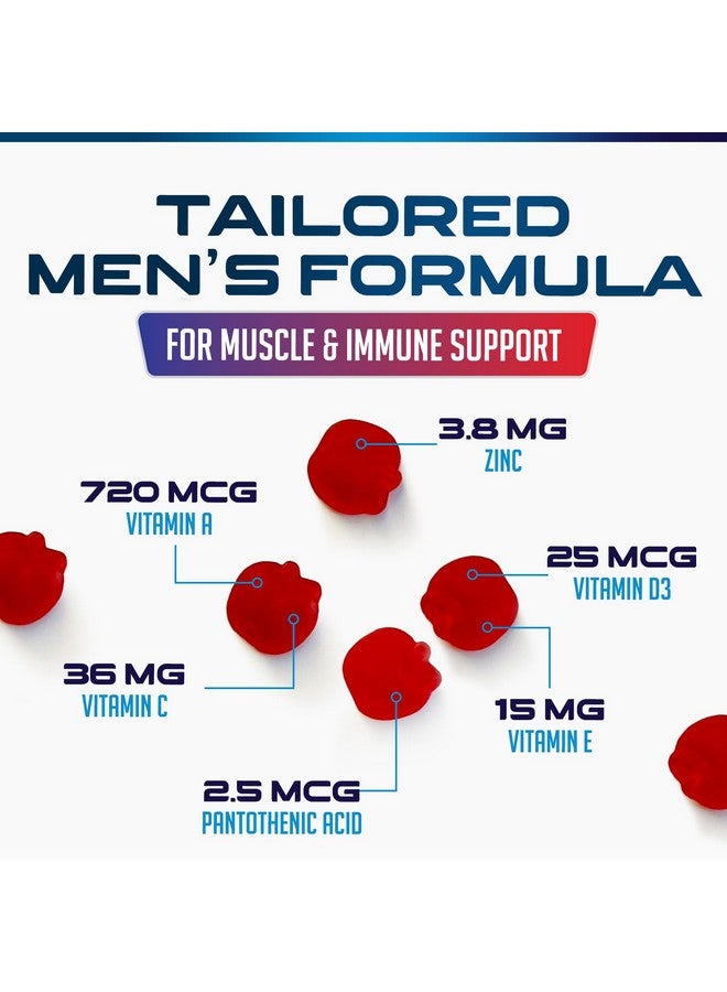 SilverOnyx Men Multi Vitamin Gummy - Multi-Vitamin for Men Daily Nutritional Support with Vitamins A, C, D, E, B12, Zinc, Folate, Biotin & More - Focus, Energy, Memory & Immune Health Support - 60 Gummies - Image 3