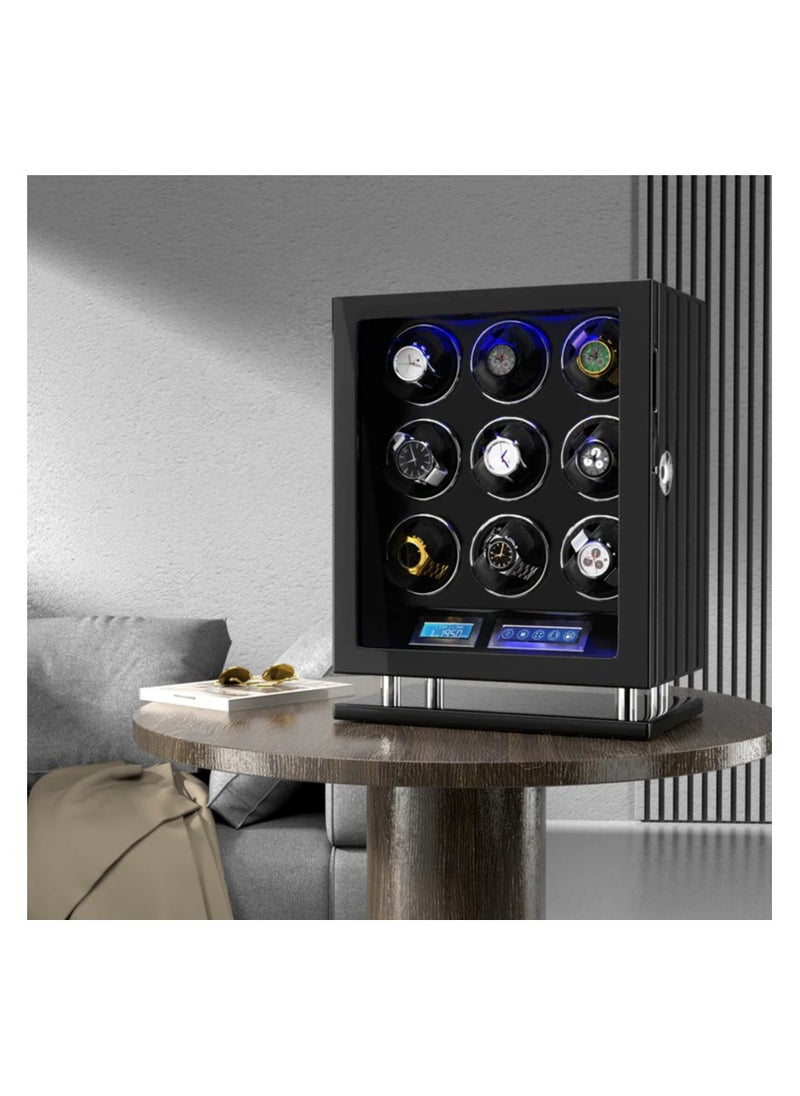 DUKWIN - Dukwin 9 Watch Winder Fingerprint Switch Ultra Quiet Motors Large Watch Automatic Rotator - Image 1