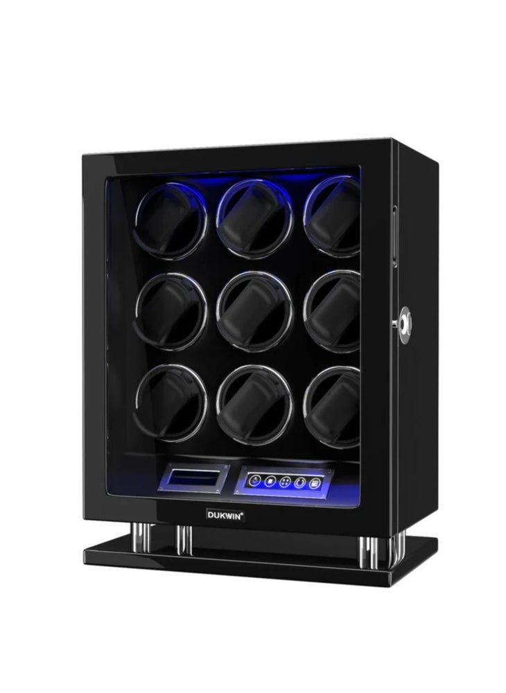 DUKWIN - Dukwin 9 Watch Winder Fingerprint Switch Ultra Quiet Motors Large Watch Automatic Rotator - Image 1