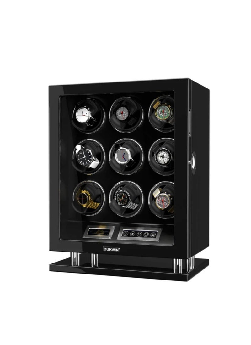 DUKWIN - Dukwin 9 Watch Winder Fingerprint Switch Ultra Quiet Motors Large Watch Automatic Rotator - Image 1