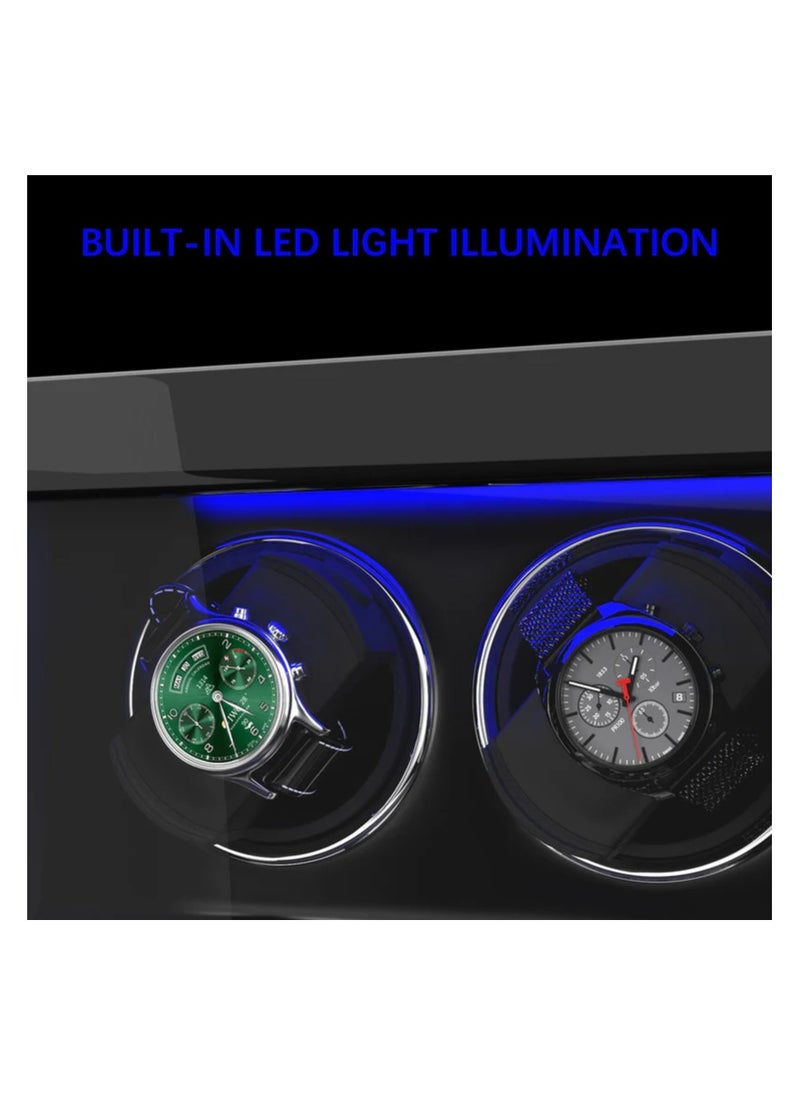 DUKWIN - Dukwin 9 Watch Winder Fingerprint Switch Ultra Quiet Motors Large Watch Automatic Rotator - Image 1