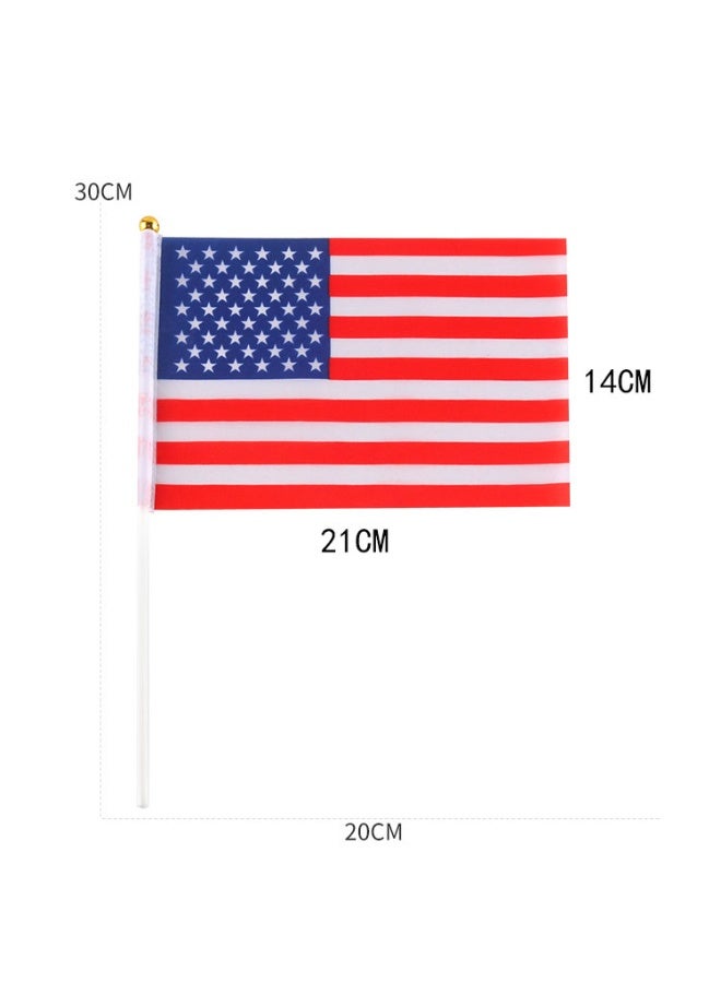 HOMESTAR 48PCS World Cup Hand Held Flags Set - World Cup Small Flag Stick Flag, Cheering Support Props, For Match Day Cheering, Party Decorations Supplies For Parades, World Cup, Festival Events, International Festival, 14x21cm - Image 4