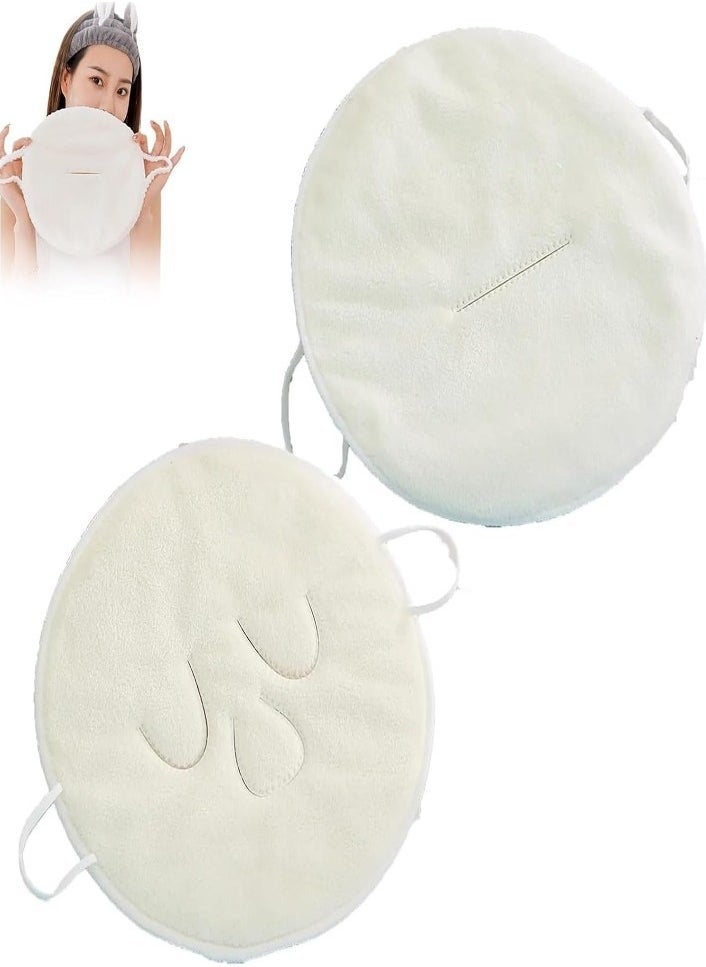 XVersion Face Heat Therapy Towel, Hot Cold Facial Steamer Towel, Hot Compress, Reusable Beauty Care Towel with Moisturizing Benefits, 2-Piece Set with Scraper  - Image 1
