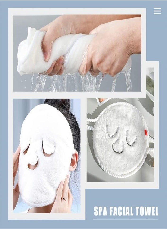 XVersion Face Heat Therapy Towel, Hot Cold Facial Steamer Towel, Hot Compress, Reusable Beauty Care Towel with Moisturizing Benefits, 2-Piece Set with Scraper  - Image 5