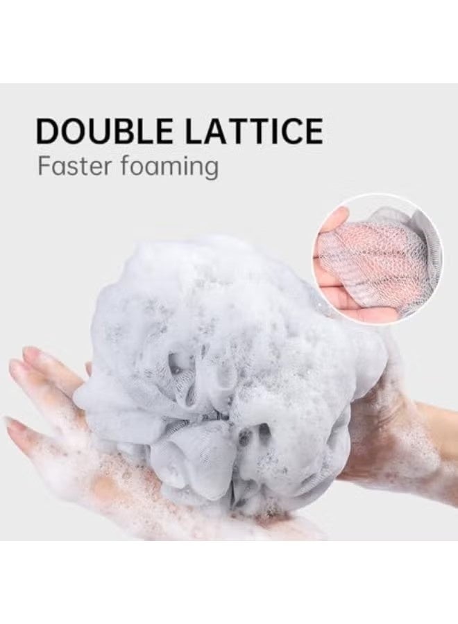 Large Bath Shower Sponge Pouf Loofahs: 4 Packs Each Eco-friendly Exfoliating Mesh Brush Pouf Bath Shower Ball Sponge-Exfoliate, Cleanse, Soothe Skin - Image 5