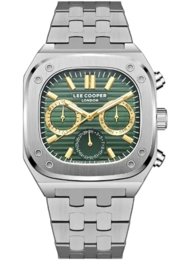 لي كوبر LEE COOPER Men Multi Function Dark Green Dial Watch - LC08023.370