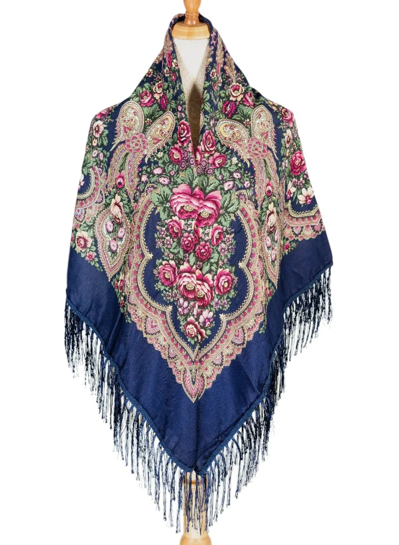 Lara Women's Eastern European Cotton Tassel Shawl