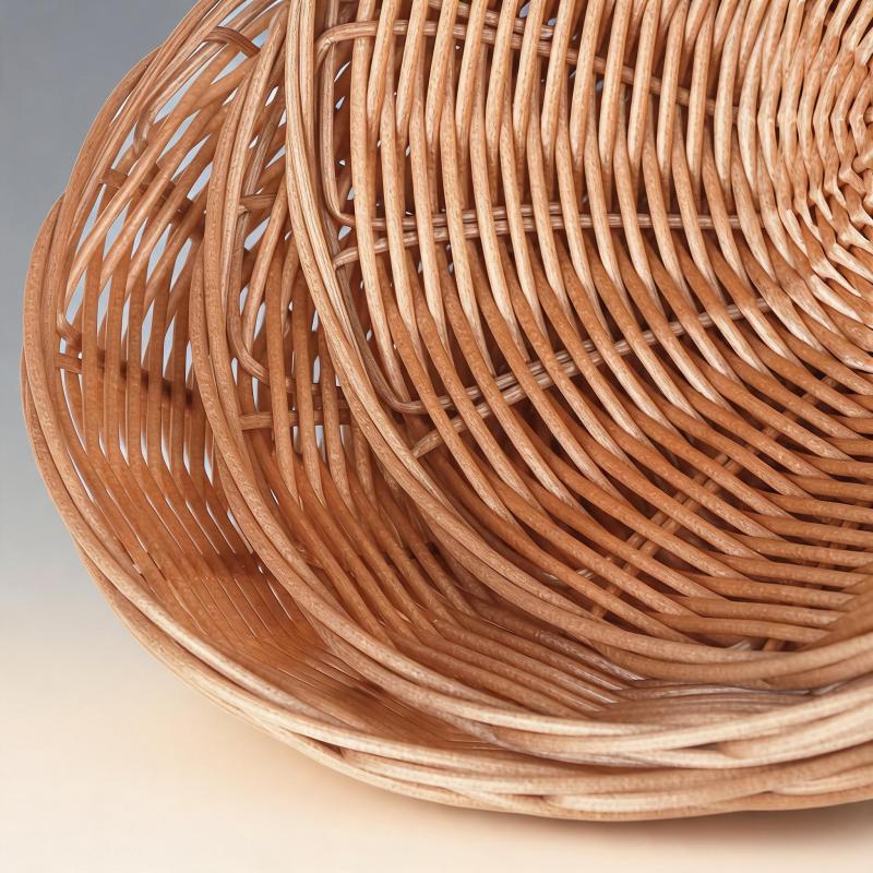 Woven Storage Baskets: 30 Brown Oval Polyethylene Baskets - Durable Construction Ventilated Open-Weave Design - Decorative Storage Baskets for Home Restaurant Pantry Party Use - Image 3