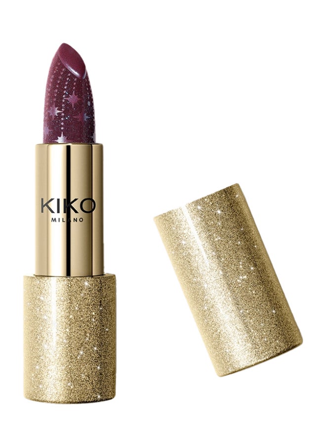KIKO MILANO Holiday Wonderlights Starry Night Sparkling Lipstick Enigmatic Burgundy  - Image 1