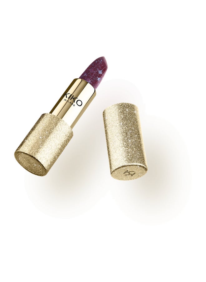 KIKO MILANO Holiday Wonderlights Starry Night Sparkling Lipstick Enigmatic Burgundy  - Image 3