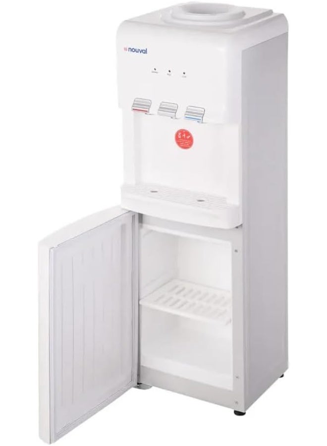 Nouval Water Dispenser, 3 taps, Cold-Hot-Normal, White,670W - Image 2