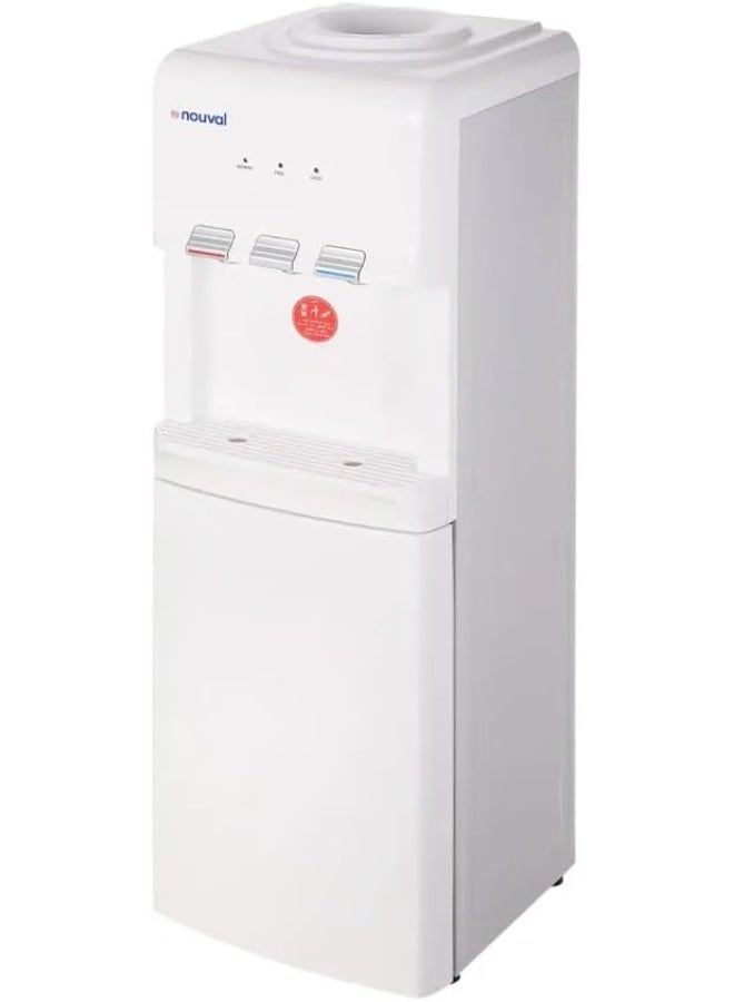 Nouval Water Dispenser, 3 taps, Cold-Hot-Normal, White,670W - Image 1