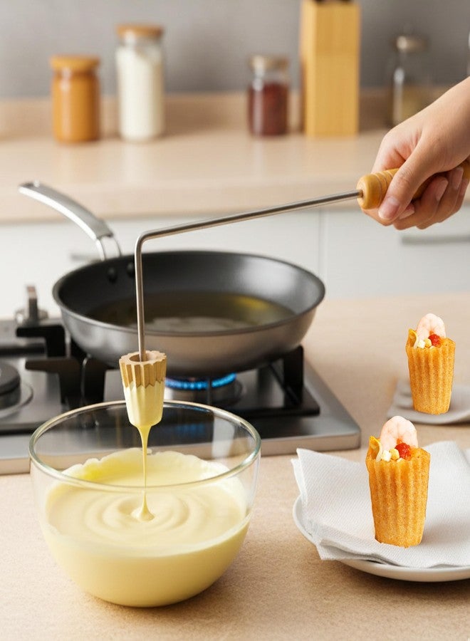 BuleVina Pie Tee Maker Malaysian Pie Tee Maker Reusable Top Hats Mold for Nyonya Baking Egg Tart Mould Kitchen Bakeware Fried Hat Making Tool Gadget Mini Shell Deep Fry Cup Asian Cooking Homemade - Image 5