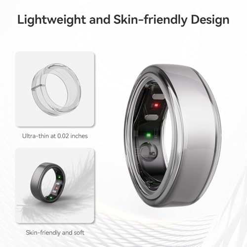 RingConn Silicone Ring Protector - Ultra-Thin Transparent Elastic Case Smart Ring Fitness, Outdoor Camping (Size S for 6/7/8) - Image 2