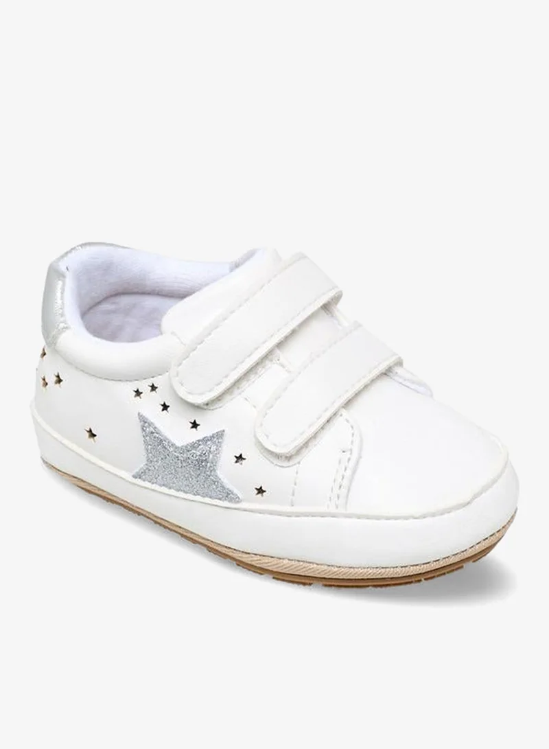 بيرفيت Booties With Hook & Loop Closure, Star Embellishment