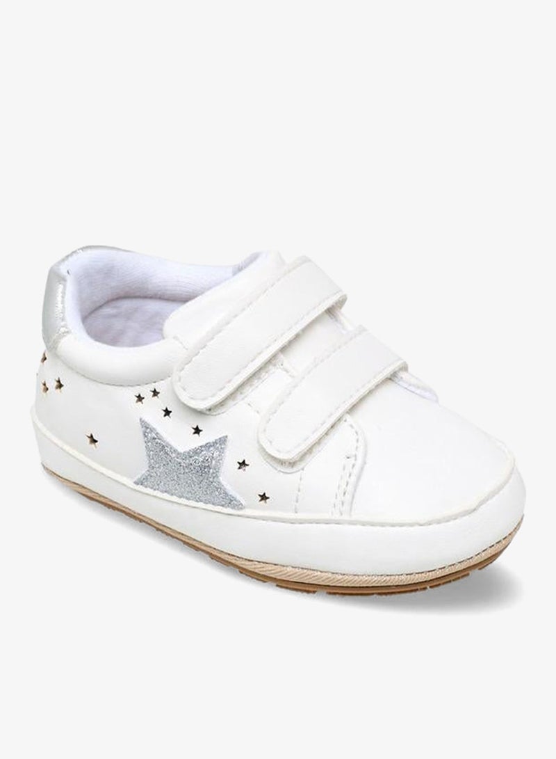 Barefeet Booties With Hook & Loop Closure, Star Embellishment - Image 2