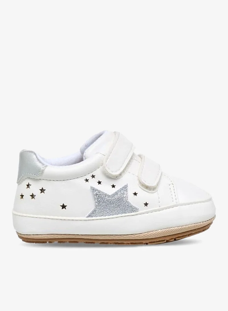 بيرفيت Booties With Hook & Loop Closure, Star Embellishment